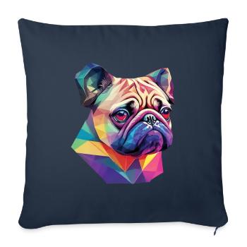 Pug Dog Cute Dog Breed Pugs Dogs Pug Design - Sofa pillowcase 17,3'' x 17,3'' (45 x 45 cm) - navy - Front