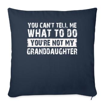 Pas ma petite-fille - Housse de coussin décorative 45 x 45 cm - bleu marine - Devant