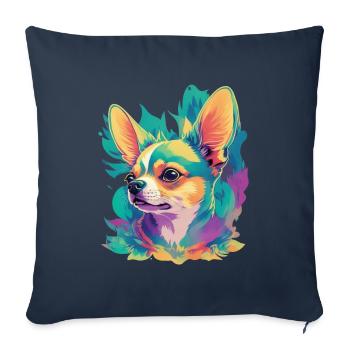 Chihuahua Dog Dog Design Pet Dog Love - Sofa pillowcase 17,3'' x 17,3'' (45 x 45 cm) - navy - Front
