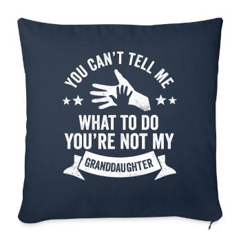 Pas ma petite-fille - Housse de coussin décorative 45 x 45 cm - bleu marine - Devant
