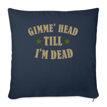 Gimme Head Till I’m Dead 80s Lovers - Sofa pillowcase 17,3'' x 17,3'' (45 x 45 cm) - navy - Front