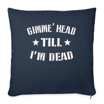Gimme Head Till I’m Dead 80s Lovers - Sofa pillowcase 17,3'' x 17,3'' (45 x 45 cm) - navy - Front