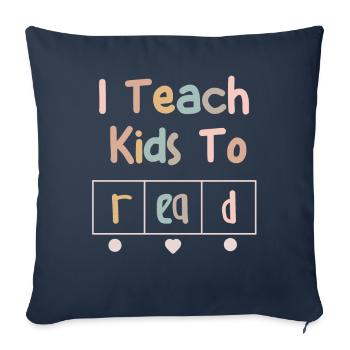 I Teach Kids To Read Science Teachers Reading - Sofa pillowcase 17,3'' x 17,3'' (45 x 45 cm) - navy - Front