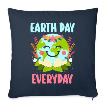 Earth Day Everyday Environmental Awareness - Sofa pillowcase 17,3'' x 17,3'' (45 x 45 cm) - navy - Front