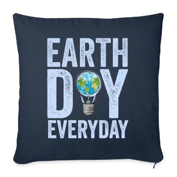 Earth Day Everyday Environmental Awareness - Sofa pillowcase 17,3'' x 17,3'' (45 x 45 cm) - navy - Front