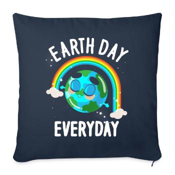 Earth Day Everyday Environmental Awareness - Sofa pillowcase 17,3'' x 17,3'' (45 x 45 cm) - navy - Front