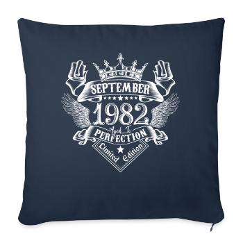 September 1982 | September 1982 anniversary 1982 - Sofa pillowcase 17,3'' x 17,3'' (45 x 45 cm) - navy - Front