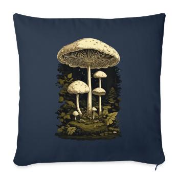 Vintage Magic Mushrooms Mushroom Goa Party Vibes - Sofa pillowcase 17,3'' x 17,3'' (45 x 45 cm) - navy - Front