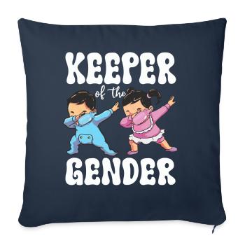 Gardien du genre - Housse de coussin décorative 45 x 45 cm - bleu marine - Devant