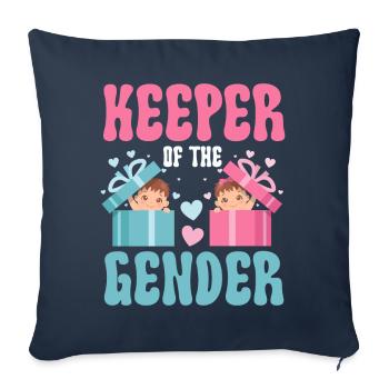 Gardien du genre - Housse de coussin décorative 45 x 45 cm - bleu marine - Devant