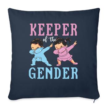 Gardien du genre - Housse de coussin décorative 45 x 45 cm - bleu marine - Devant