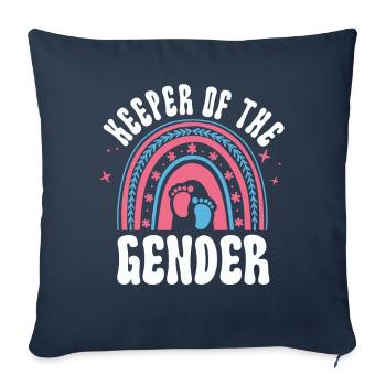 Gardien du genre - Housse de coussin décorative 45 x 45 cm - bleu marine - Devant