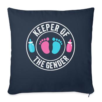 Gardien du genre - Housse de coussin décorative 45 x 45 cm - bleu marine - Devant