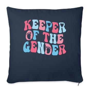 Gardien du genre - Housse de coussin décorative 45 x 45 cm - bleu marine - Devant