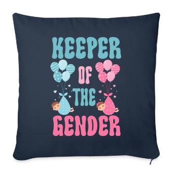 Gardien du genre - Housse de coussin décorative 45 x 45 cm - bleu marine - Devant