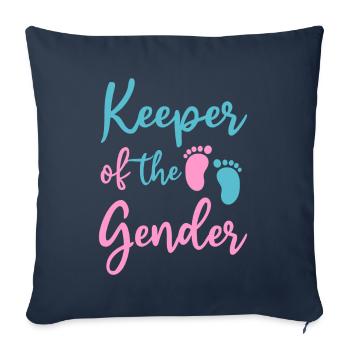 Gardien du genre - Housse de coussin décorative 45 x 45 cm - bleu marine - Devant