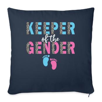 Gardien du genre - Housse de coussin décorative 45 x 45 cm - bleu marine - Devant