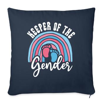Gardien du genre - Housse de coussin décorative 45 x 45 cm - bleu marine - Devant