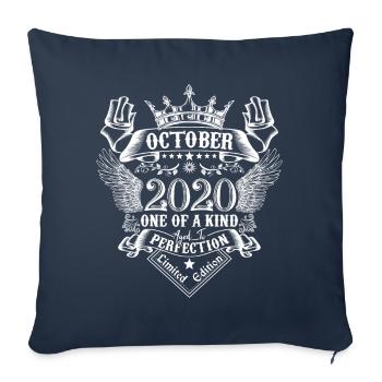 October 2020 anniversary 2020 October - Sofa pillowcase 17,3'' x 17,3'' (45 x 45 cm) - navy - Front