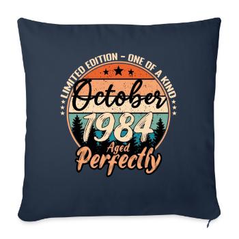 October 1984 anniversary 1984 legends October - Sofa pillowcase 17,3'' x 17,3'' (45 x 45 cm) - navy - Front