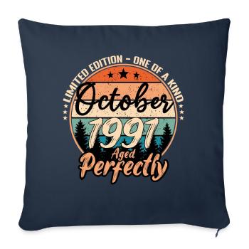 October 1991 anniversary 1991 legends October - Sofa pillowcase 17,3'' x 17,3'' (45 x 45 cm) - navy - Front