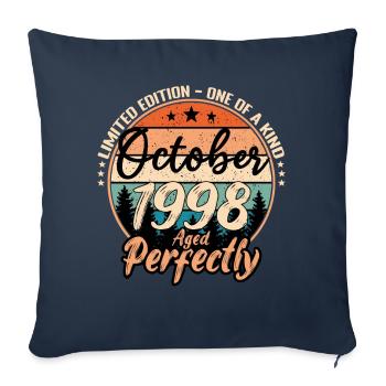 October 1998 anniversary 1998 legends October - Sofa pillowcase 17,3'' x 17,3'' (45 x 45 cm) - navy - Front