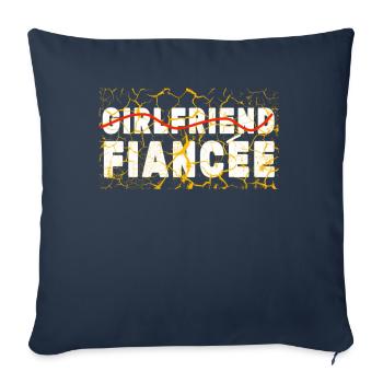 Fiancée Fiancée Fianc - Housse de coussin décorative 45 x 45 cm - bleu marine - Devant