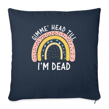 Gimme Head Till I’m Dead 80s Lovers - Sofa pillowcase 17,3'' x 17,3'' (45 x 45 cm) - navy - Front