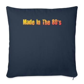 80's La musique des années 80 - Housse de coussin décorative 45 x 45 cm - bleu marine - Devant