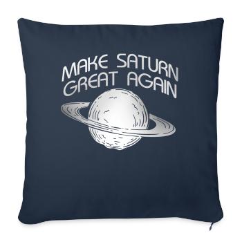 Saturne, Espace, Planète, Système solaire, Romain antique - Housse de coussin décorative 45 x 45 cm - bleu marine - Devant