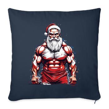 Bodybuilding Santa Christmas Workout - Sofa pillowcase 17,3'' x 17,3'' (45 x 45 cm) - navy - Front