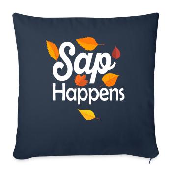 Maple Syrup Tree Tapping Funny Autumn Pancake - Sofa pillowcase 17,3'' x 17,3'' (45 x 45 cm) - navy - Front
