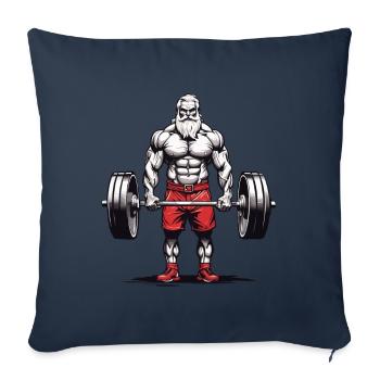 Powerlifting Santa Claus Bodybuilder Christmas - Sofa pillowcase 17,3'' x 17,3'' (45 x 45 cm) - navy - Front