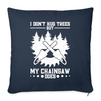 Amateur de tronçonneuses, bûcheron, arboriculteur, Seilho - Housse de coussin décorative 45 x 45 cm - bleu marine - Devant