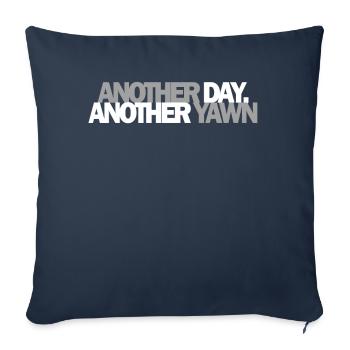Erste Koffein-Vibes an einem anderen Tag Gähnen trifft Kaffee - Sofakissenbezug 45 x 45 cm - Navy - Vorne