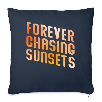 Forever Chasing Sunsets Retro Summer Vacation - Sofa pillowcase 17,3'' x 17,3'' (45 x 45 cm) - navy - Front