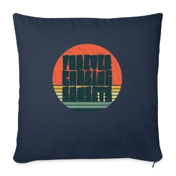 Forever Chasing Sunsets Retro Summer Vacation - Sofa pillowcase 17,3'' x 17,3'' (45 x 45 cm) - navy - Front