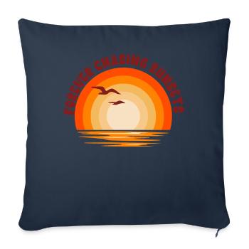 Forever Chasing Sunsets Retro Summer Vacation - Sofa pillowcase 17,3'' x 17,3'' (45 x 45 cm) - navy - Front