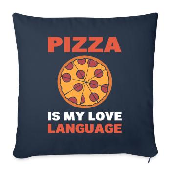 Pizza Is My Love Language Pizza -Lieferungsexperte - Sofakissenbezug 45 x 45 cm - Navy - Vorne