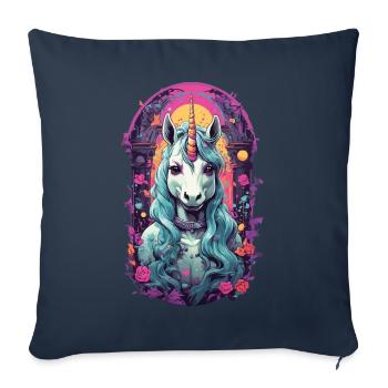 Pastel Gothic Kawaii Unicorn Streetwear Design - Sofa pillowcase 17,3'' x 17,3'' (45 x 45 cm) - navy - Front