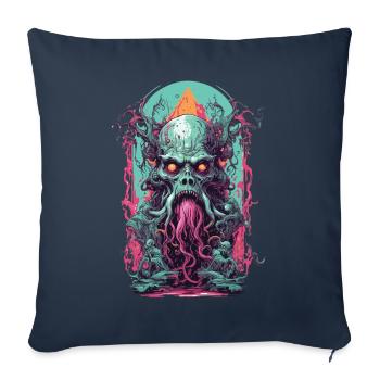 Underworld Demons Occult Horror Gothic Design - Sofa pillowcase 17,3'' x 17,3'' (45 x 45 cm) - navy - Front
