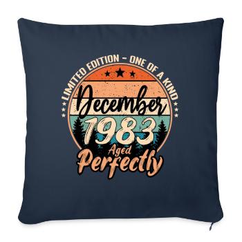December 1983 Birthday 1983 Legends December - Sofa pillowcase 17,3'' x 17,3'' (45 x 45 cm) - navy - Front