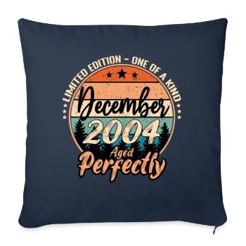 Décembre 2004 anniversaire 2004 légendes Décembre - Housse de coussin décorative 45 x 45 cm - bleu marine - Devant