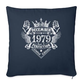 December 1979 | December 1979 Anniversary 1979 - Sofa pillowcase 17,3'' x 17,3'' (45 x 45 cm) - navy - Front