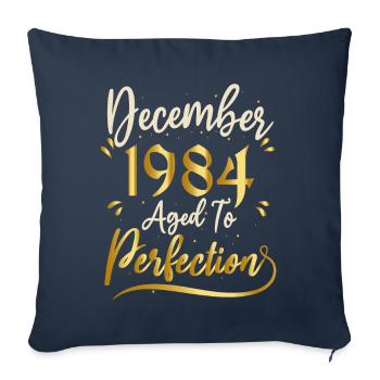 December 1984 December Anniversary December 1984 - Sofa pillowcase 17,3'' x 17,3'' (45 x 45 cm) - navy - Front