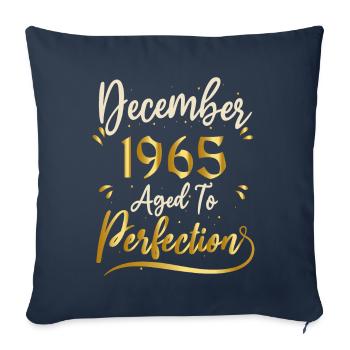 Décembre 1965 Décembre anniversaire December 1965 - Housse de coussin décorative 45 x 45 cm - bleu marine - Devant