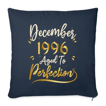 December 1996 December Anniversary December 1996 - Sofa pillowcase 17,3'' x 17,3'' (45 x 45 cm) - navy - Front