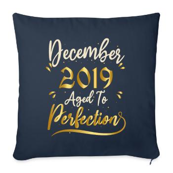 December 2019 December Anniversary December 2019 - Sofa pillowcase 17,3'' x 17,3'' (45 x 45 cm) - navy - Front