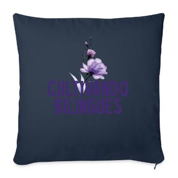 Cultivando Bilingües Spanischlehrer Bekleidung - Sofakissenbezug 45 x 45 cm - Navy - Vorne