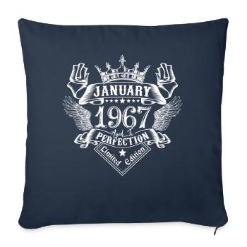 January 1967 | January 1967 Anniversary 1967 - Sofa pillowcase 17,3'' x 17,3'' (45 x 45 cm) - navy - Front